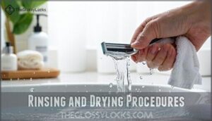 rinsing and drying procedures