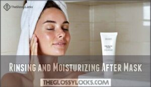 rinsing and moisturizing after mask
