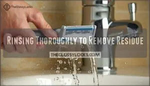 rinsing thoroughly to remove residue rinsing thoroughly to remove residue