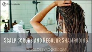 scalp scrubs and regular shampooing