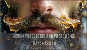 sebum production and pheromone transmission