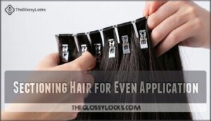 sectioning hair for even application