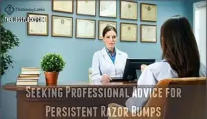 seeking professional advice for persistent razor bumps