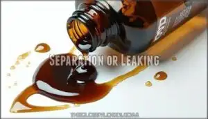 separation or leaking