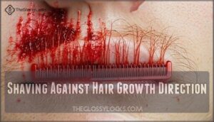 shaving against hair growth direction