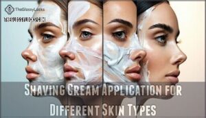 shaving cream application for different skin types