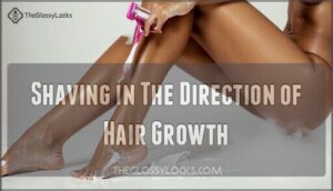 shaving in the direction of hair growth