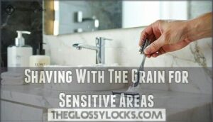 shaving with the grain for sensitive areas shaving with the grain for sensitive areas