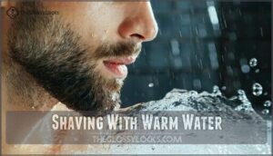 shaving with warm water