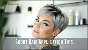 short hair application tips