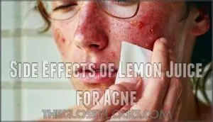 side effects of lemon juice for acne