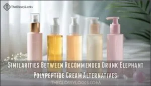similarities between recommended drunk elephant polypeptide cream alternatives