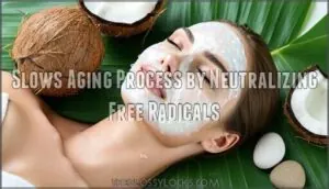slows aging process by neutralizing free radicals slows aging process by neutralizing free radicals