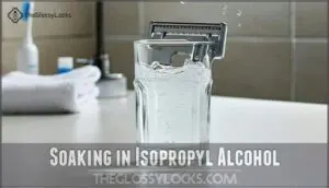 soaking in isopropyl alcohol