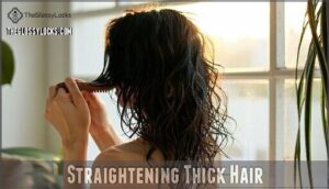 straightening thick hair