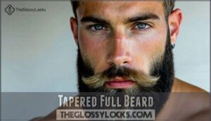 tapered full beard