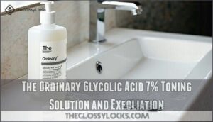the ordinary glycolic acid 7% toning solution and exfoliation