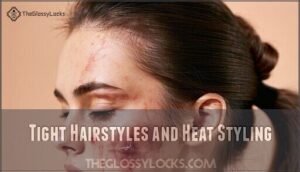 tight hairstyles and heat styling