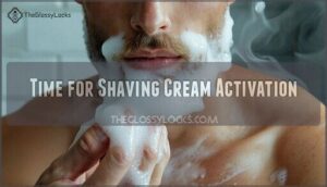 time for shaving cream activation