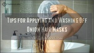 tips for applying and washing off onion hair masks