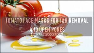tomato face masks for tan removal and open pores