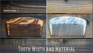tooth width and material