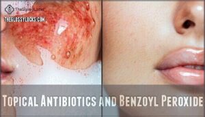 topical antibiotics and benzoyl peroxide