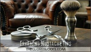 trimming mustache tips