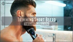 trimming short beard