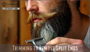 trimming to remove split ends
