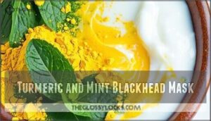 turmeric and mint blackhead mask