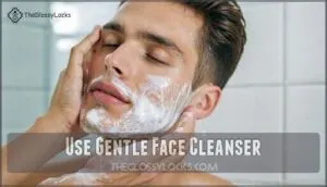 use gentle face cleanser