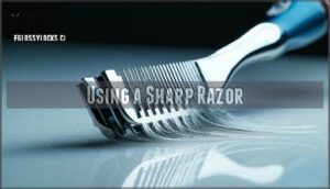 using a sharp razor