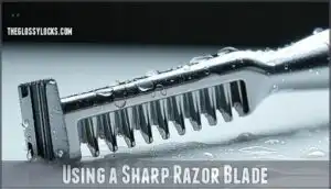 using a sharp razor blade