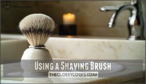 using a shaving brush