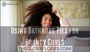 using bathrobe ties for bouncy curls