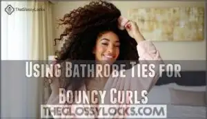 using bathrobe ties for bouncy curls