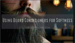 using beard conditioners for softness