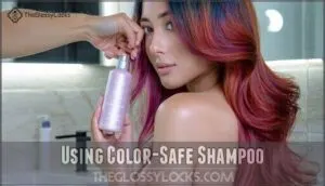 using color-safe shampoo
