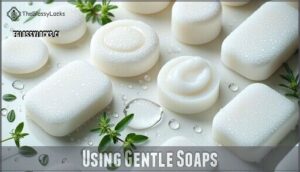using gentle soaps