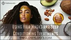 using hair masks and deep conditioning treatments