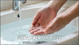 using lukewarm water using lukewarm water