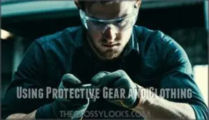using protective gear and clothing
