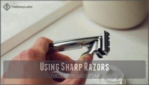 using sharp razors