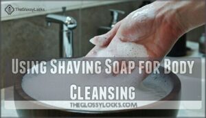 using shaving soap for body cleansing