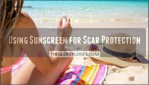 using sunscreen for scar protection