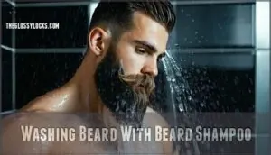 washing beard with beard shampoo washing beard with beard shampoo