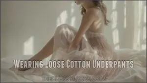 wearing loose cotton underpants wearing loose cotton underpants