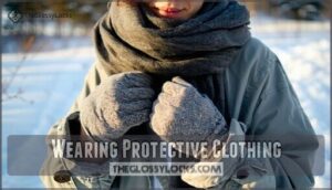 wearing protective clothing