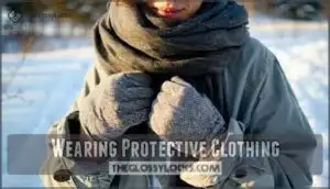 wearing protective clothing